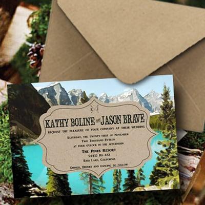 Woodsy Wedding Invitations by Social Stationery socialstationery.org