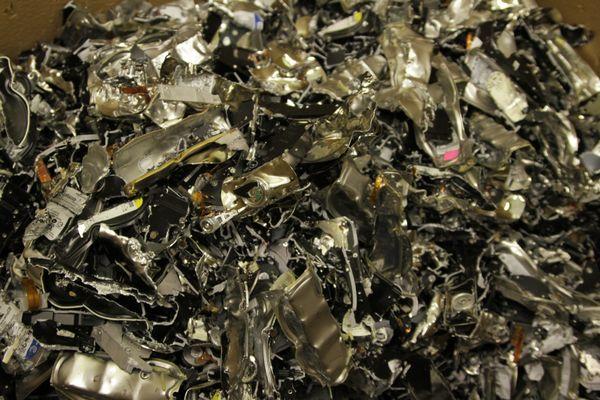 Shredded hard drives at SEAM's secure facility