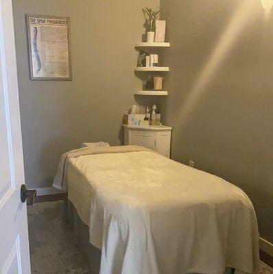 Massage therapy room