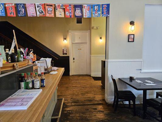 View of room door from bar area