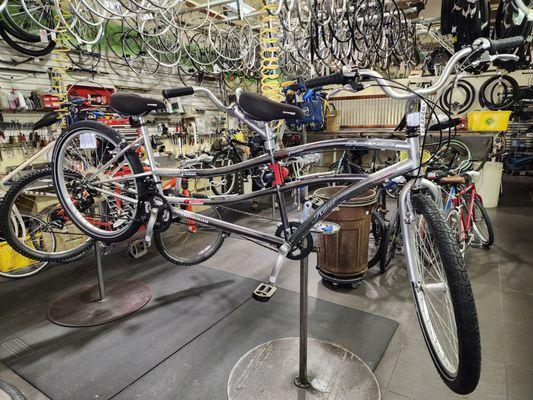 Bill Lewis checking out the Alan's Bike Center in Vero Beach.