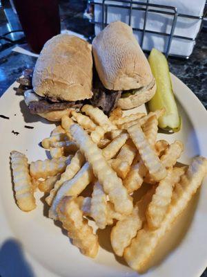 AZ cheese steak with jalapeno & fries