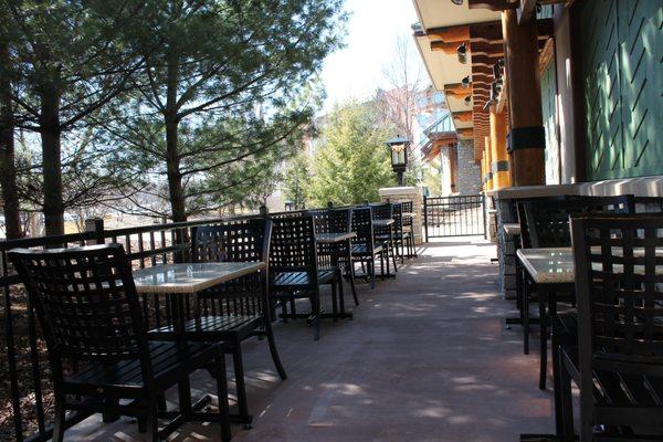 Seasonal Patio at White Birch Market New Buffalo.