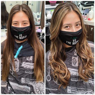 Before and After Balayage