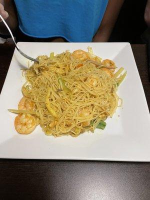 Singapore Noodles with shrimp