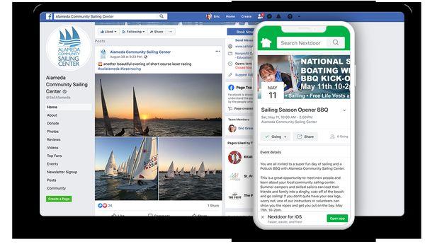 Website and Marketing Design Local Non-Profit Sailing Center Social Media Marketing