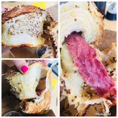 Their take on a ham and cheese croissant. Its a Reuben with pastrami and harvarti. I love it.