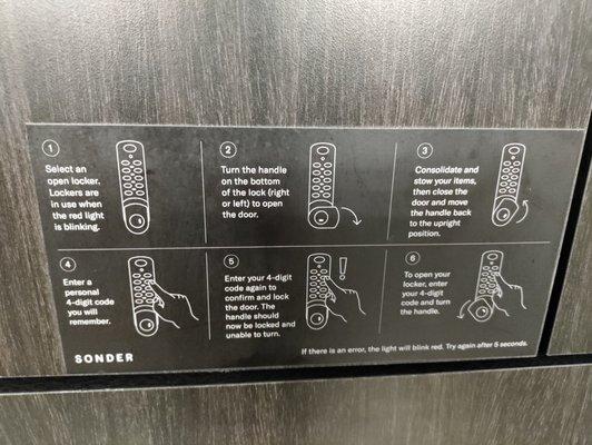 Locker instructions