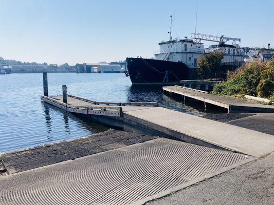 Ramp and adjacent dock