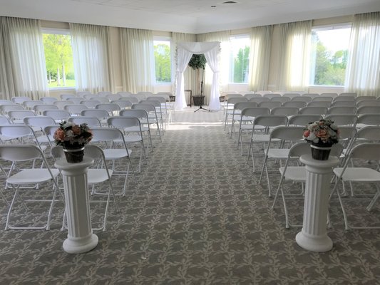 Rented White folding chairs from Kolby for my wedding ceremony.  Looked great!