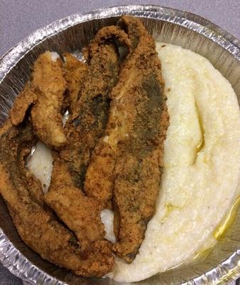 "Fish and grits" to go!