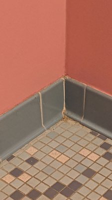 Dirty corners in bathroom