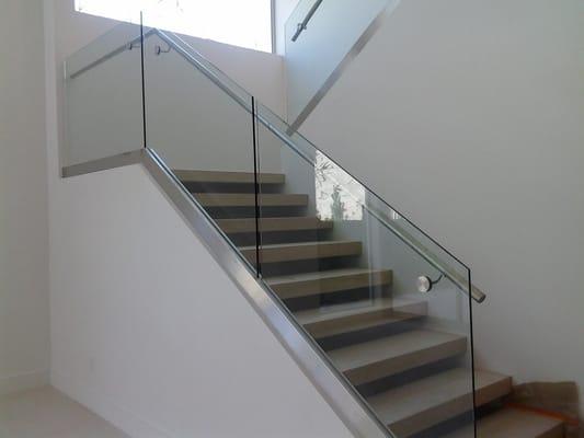 Glass Railing with Bottom Shoe