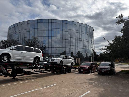 Outside of office building with wheelchair van rentals.