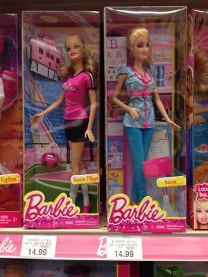 Nurse and soccer player barbie