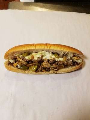 "Cheese steak special" steak onions green peppers and mushrooms. They didn't get best cheese steak in South jersey for no reason