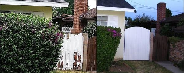 Wooden Gate (Before & After) in Granada Hills, CA