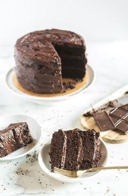 Only for the most serious of chocolate lovers, the Chocolate-Chocolate Layer Cake is chocolate heaven!