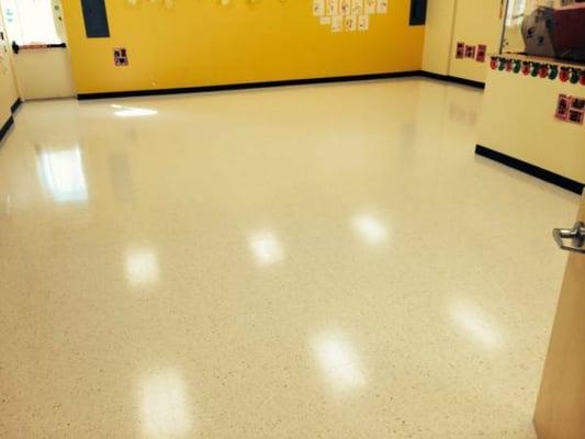 The Kiddie Academy Daycare trusts Pacific Glitz with their floors!