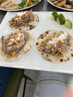 Duck Tacos, maybe add a drizzle of something, duck can be dry