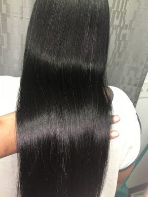 Silk Press on Natural Tresses