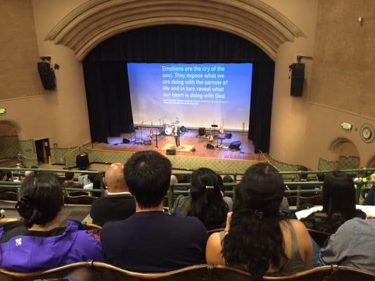 Balcony seating. This church is HUGE!!