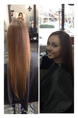 Keratin fusion flat iron treatment by Hair by Ann