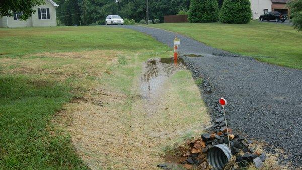 Drainage repair- deeper trench and no where to go