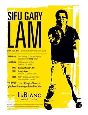 Sigung Gary Lam Seminar Poster 2011