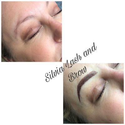 Ombre microshading brows