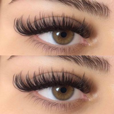 wispy hybrid lash extensions