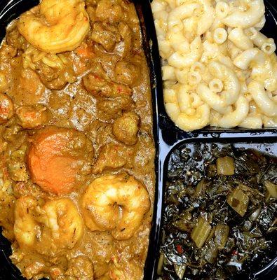 Seafood curry with shrimp and crawfish