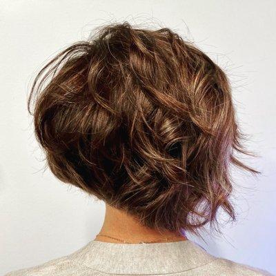 Stacked bob haircut