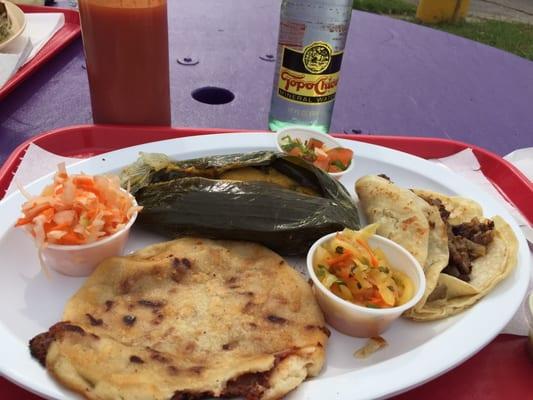 Meal from la salvadoreña's new Nicholson location. Amazing!