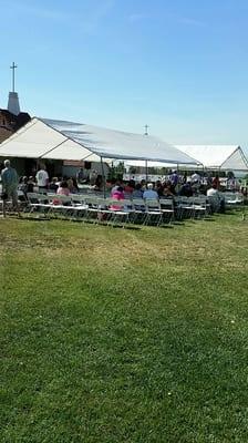 Field Graduation Ceremony with 20x20 and 20x30 Canopies