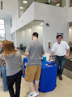 Our newest agent, Connor Covington raffled off an Amazon Echo at the Braves Event.