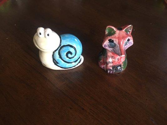 My daughter's finished pottery project from the party.