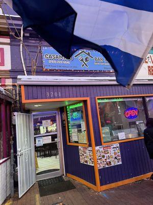 Casamigo's front door from their sizable "streatery" patio enclosure