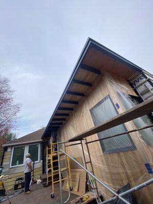 Rain screen and  cedar