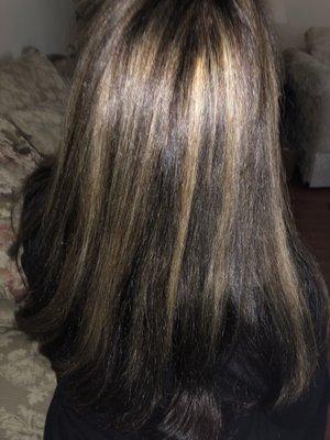 Blonde highlights