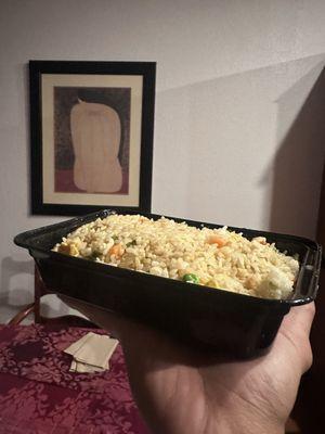 Fried rice with entree huge