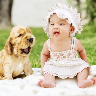 Studies have shown that children raised with a pet are happier and healthier