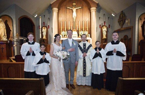 Wedding at Servants of the Holy Family Catholic Church