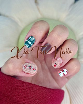 Christmas nail deer nail