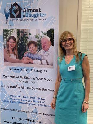 Almost A Daughter Founder and CEO Dawn Forgione at the company's ribbon cutting event at The Boca Raton Chamber of Commerce