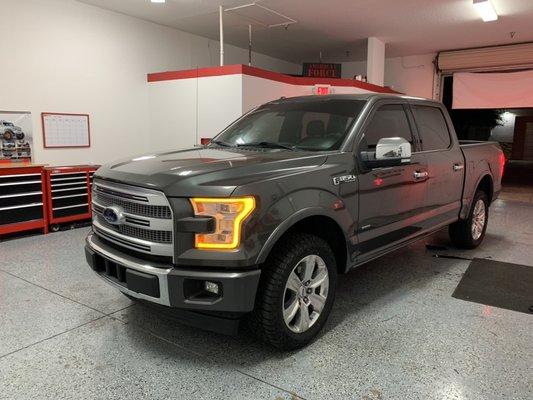 2019 F-150 Platinum completed in 20% HP window tint.