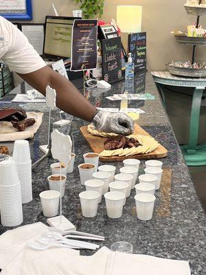 21 plating some deer sausage and boudin bites for a mixer we attended!