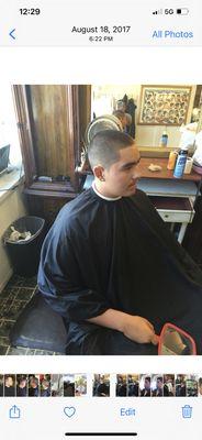 Buzz cut with line up