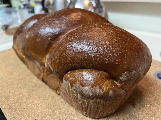 Romanian Cozonac (with raisins + cocoa) for Easter