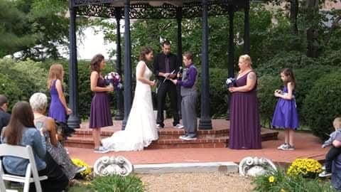 Our wedding ceremony at the gazebo.